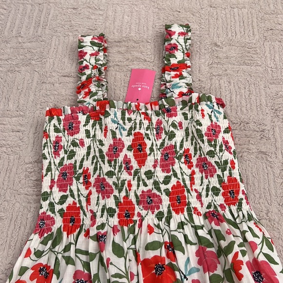 Kate Spade Bold Garden Blooms Smocked Dress with pockets, Small, new with tags - Picture 15 of 16
